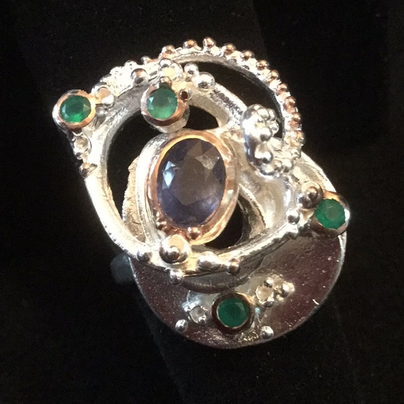 Gem & Mineral Show Jewelry - Super Stunning Genuine Kyanite Artistic Ring